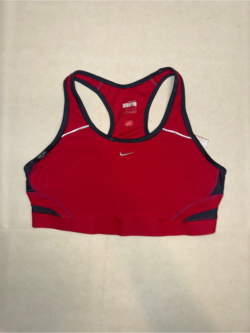 Nike Red and Black Racerback Sports Bra
